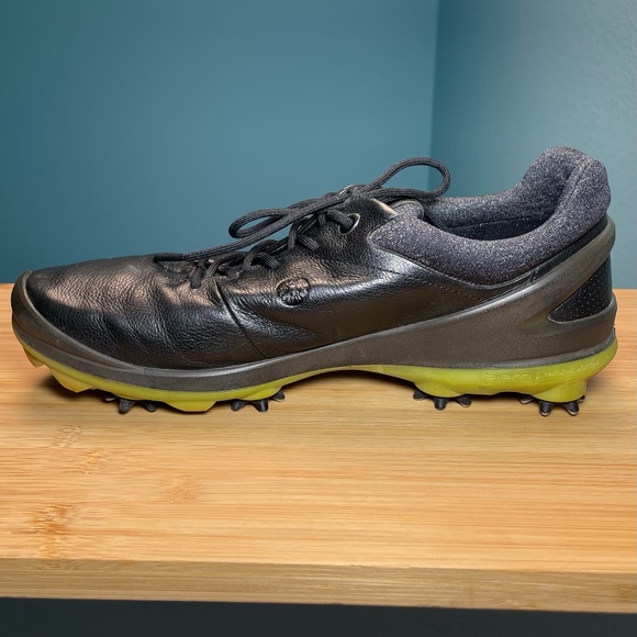 ECCO Mens BIOM Hybrid Yak Leather GORE-TEX Golf Shoes Black 42 8 8.5 Extra Width - Picture 4 of 14